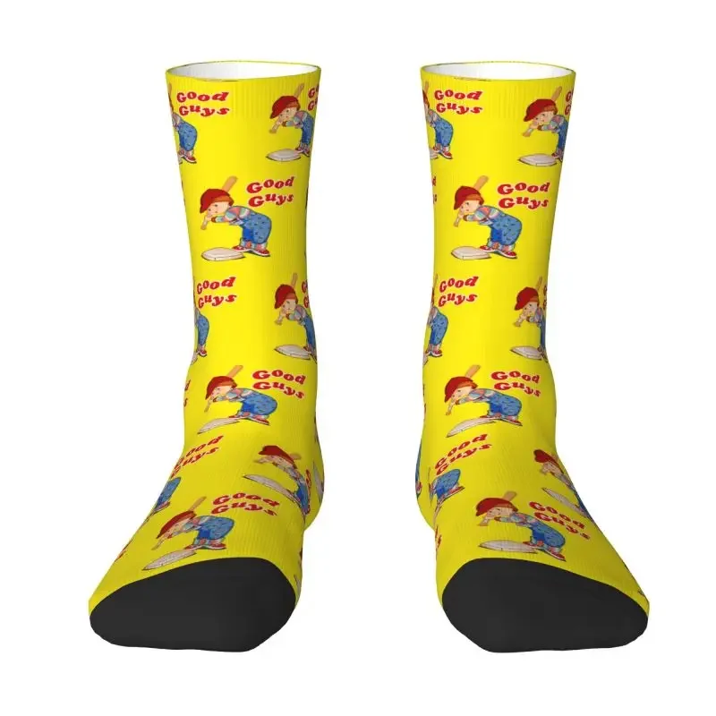 Funny Good Guys Baseball Player Socks Women Male Men Breathable Warm Funny Child's Play Chucky Cartoon Basketball Sports Socks