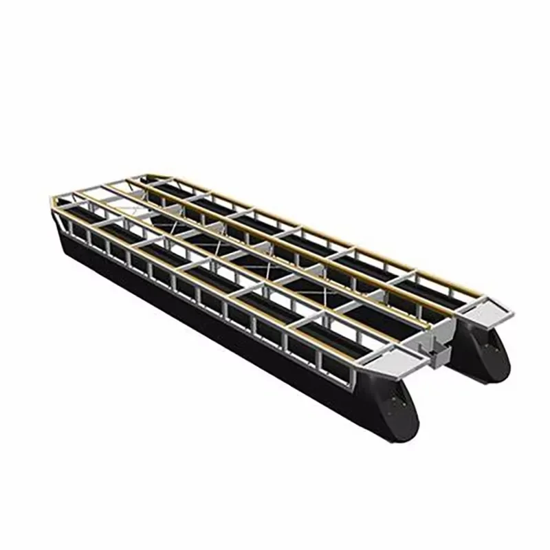 Hdpe Pontoon Tubes Plastic Wood Floor Aluminium Frame Platform for Houseboat