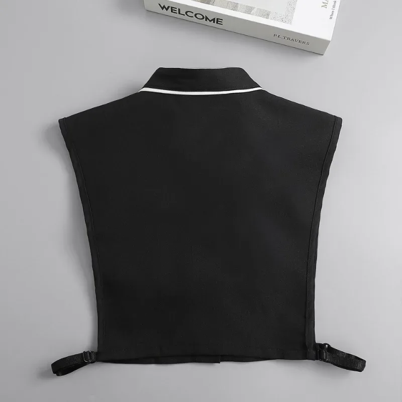여성용 화이트 라펠 가짜 칼라 탈부착 가능한 넥 칼라 장식용 쉬폰 초커 여성용 가짜 칼라 액세서리