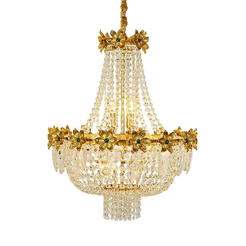 

European Style Victorian Hotel Chandelier Luxury High-End Design Restaurant Pendant Lamp French Decoration Modern Crystal Lights