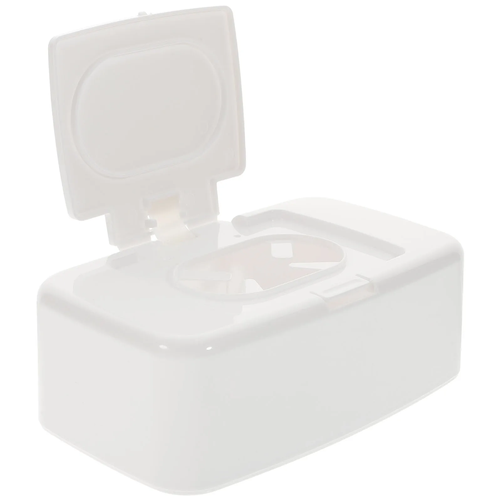 

Portable Wet Wipes Dispenser Reusable Travel Case White PP Material Lightweight Container Refillable Box for Storage