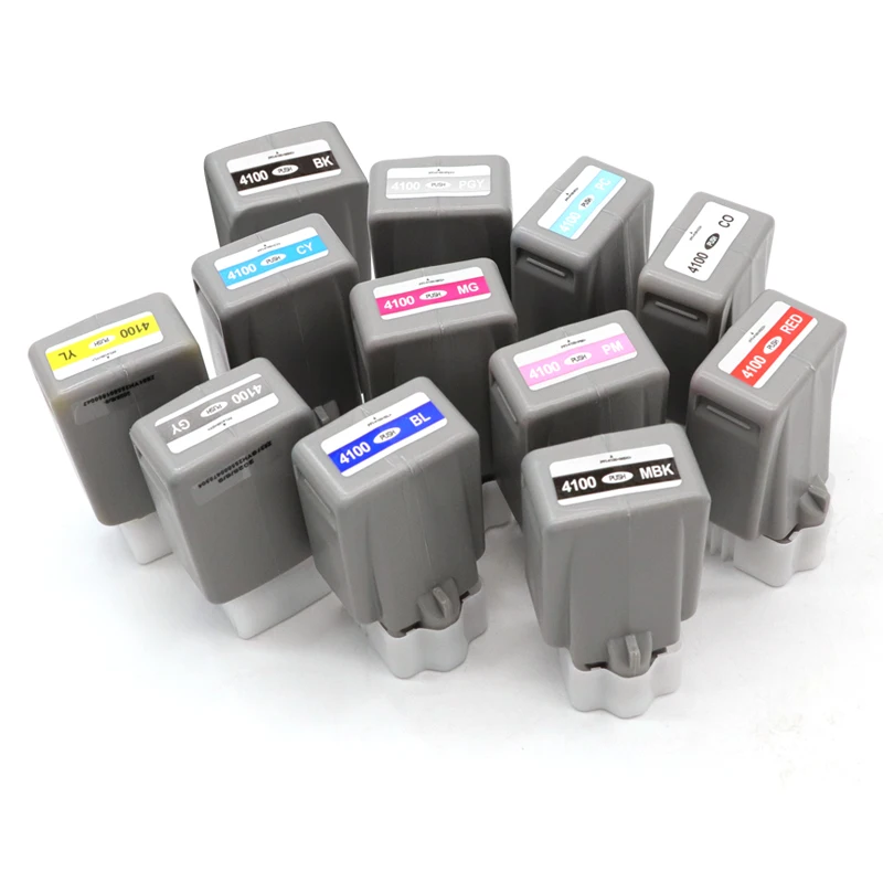 80ML PRO1100 Pro-1100 Ink Cartridge PFI-4100 Pigment Ink Compatible For Canon PRO-1100 PRO1100 Printer 12 colors available