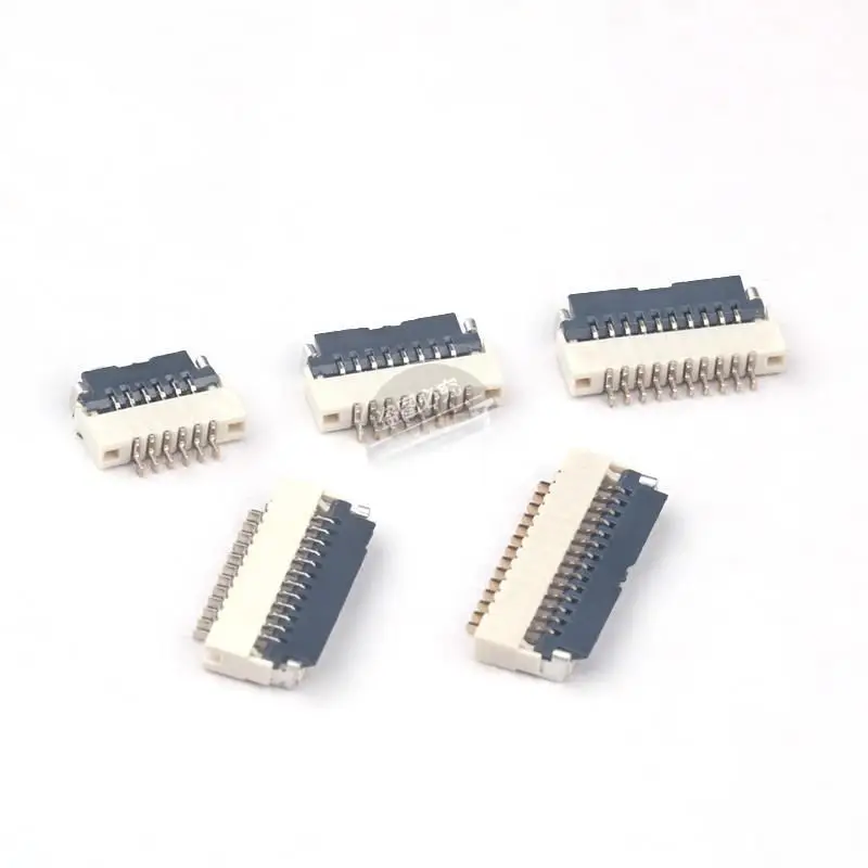 10 Uds. Conector hembra FPC de 0,5mm cubierta frontal H 1,0 conexión inferior ultrafina 2P-10P para conexión de vigilancia de monitor