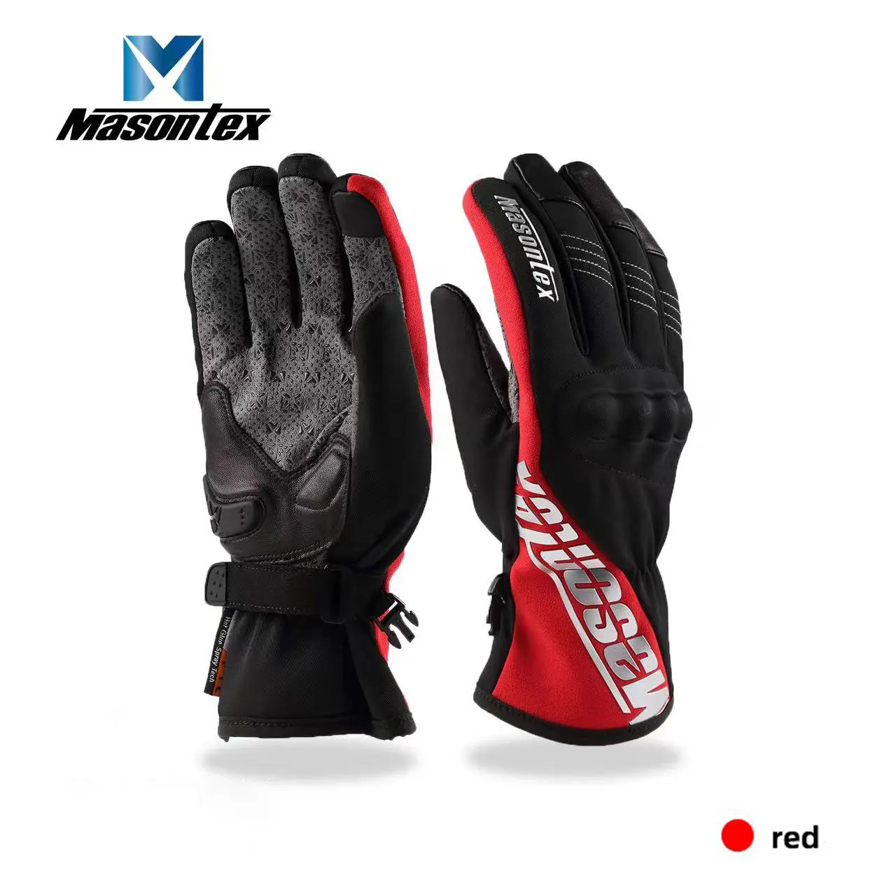 Masontex Motorcycle gloves Autumn and Winter Cycling Plush waterproof and warm insulation Suitable for men and women