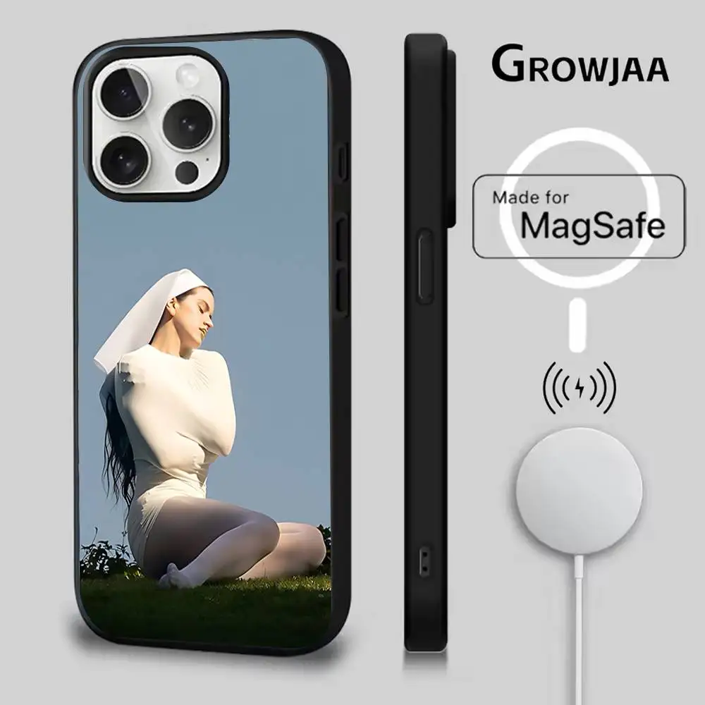 R-Rosalia LUX Cantora Espanhola Capa Magnética: Compatível com IPhone 17,16,15,14,13,12,11,Pro,Max,Plus,Mini,SE4,E