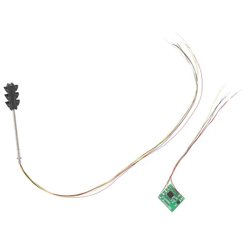 A25P 3 Color Traffic Light Signals Ho Oo Scale Model 6Led For Diy Sand Table Crossing Street Construction Railway Two Side