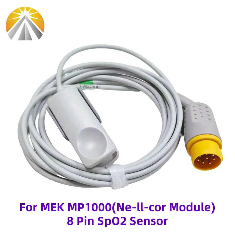 Многоразовый 8-контактный датчик SpO2 для MEK MP1000 MP1200 NE-LL-COR, модуль SAO2, датчик сердечного ритма, зажим для пальца для взрослых, зонд SpO2 Многоразовый 8-контактный датчик SpO2 для MEK MP1000 MP1200 NE-LL-COR, модуль SAO2, датчик сердечного ритма, зажим для пальца для взрослых, зонд SpO2