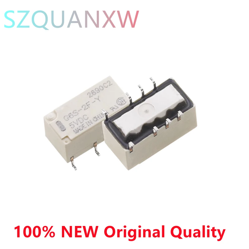 

5PCS Signal Relay G6S-2F-Y-5VDC G6S-2F-Y-12VDC G6S-2F-Y-24VDC 5v 12v 24v 8pins 2A