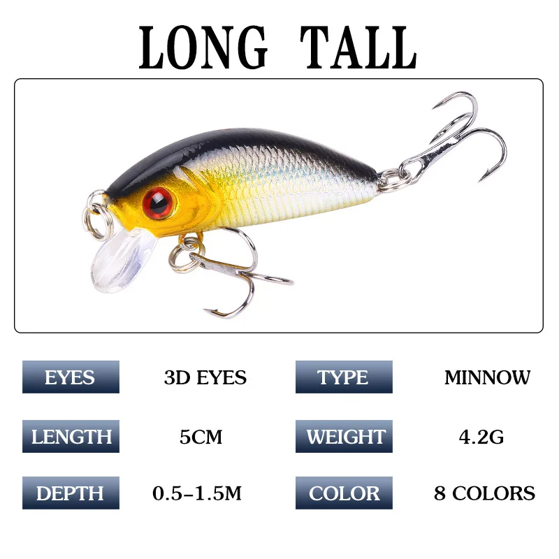 Señuelos Minnow flotantes topwater para pesca - imagen 3