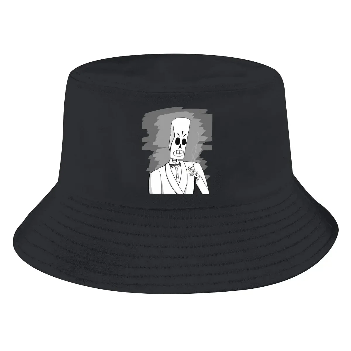 Grim Fandango Adventure Game Bucket Hat Vintage Men's Women's Fisherman Cap Hip Hop Beach Sun Fishing Hats