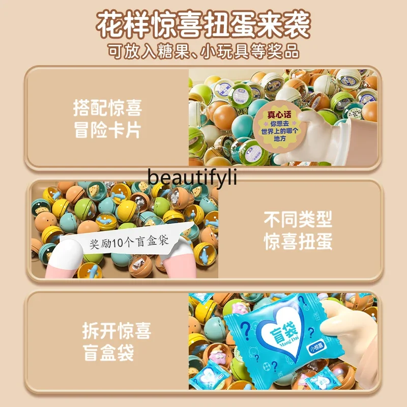 Egg Twister Children's Toys Small Home Mini Games Coin Scratch Doll Machine Birthday Gift