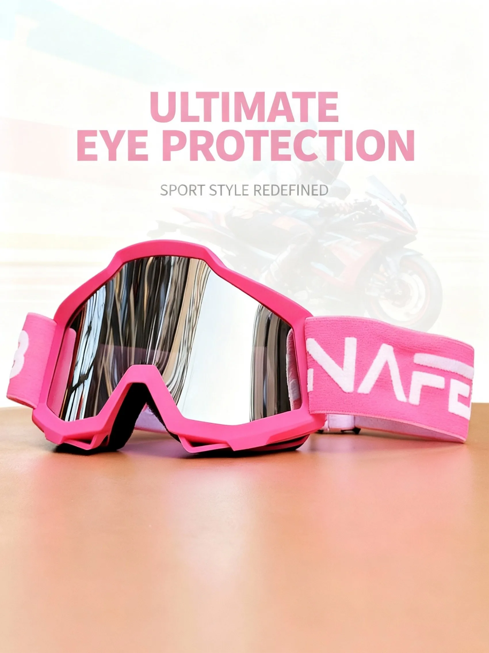 

Motorcycle Motocross Goggles Glasses Windproof Impact Resistant Eyewear For MTB ATV Off-Road Riding Adventures Non-slip