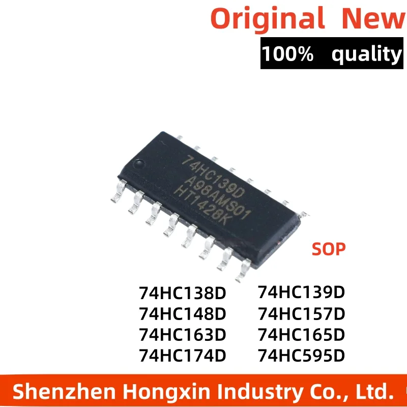 10 pieces of HD/SN74HC139/157/163/174/138/165/148 SN74HC595 D/DR RPEL SOP logic IC chips