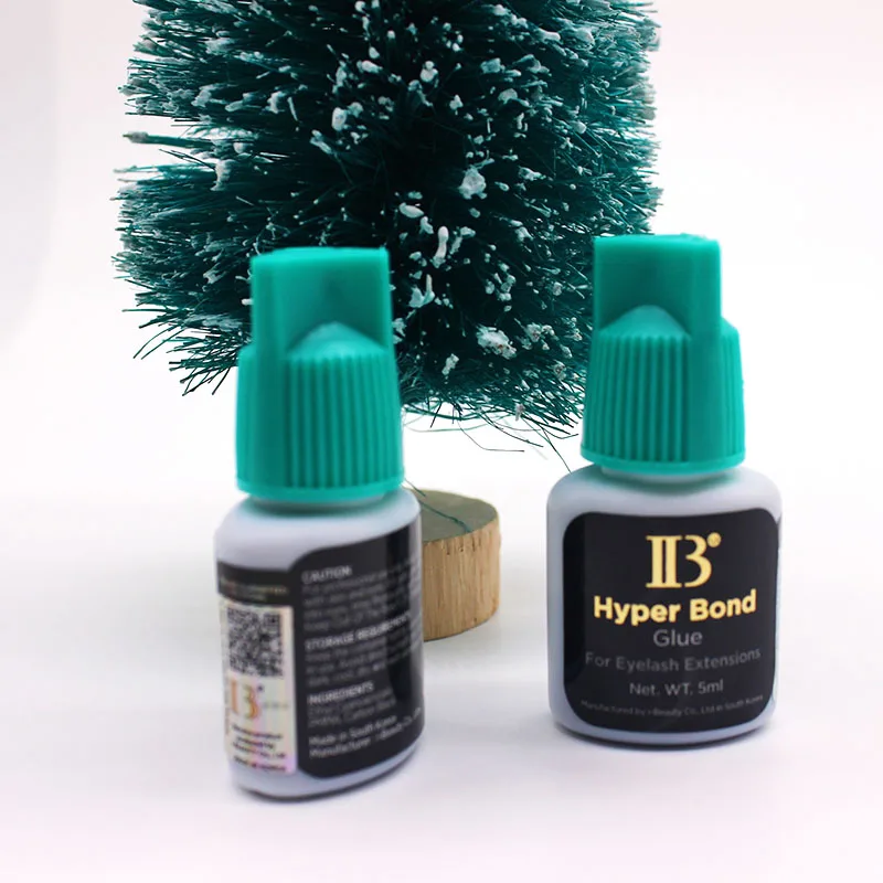 20 قطعة IB فرط السندات الغراء لتمديد رمش 5 مللي كوريا الأسود جلدة الغراء 0.5-1s التجفيف السريع غطاء سماوي الغراء الموردين بالجملة