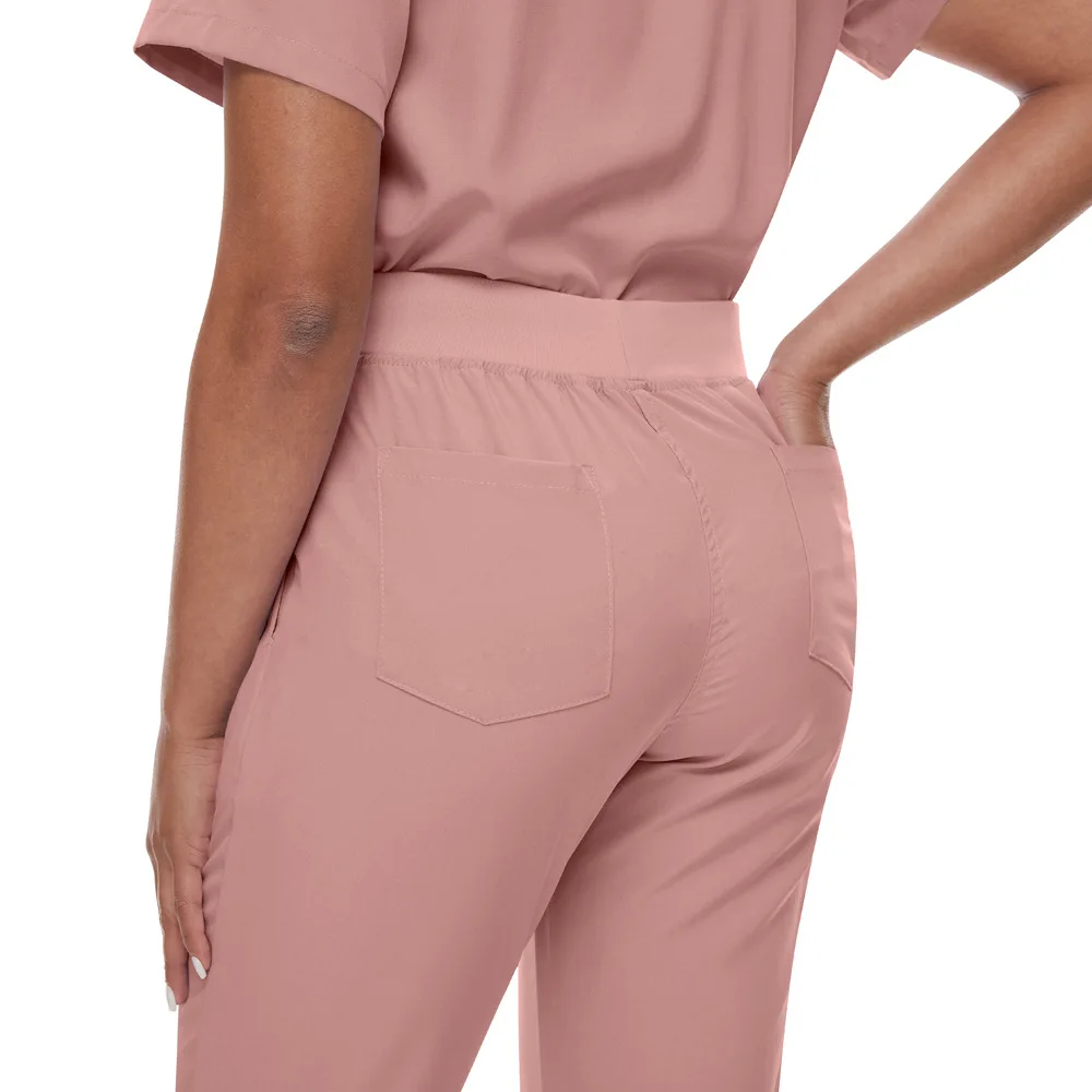 Accessory Set Short Sleeve Scrub Top Set Skin Care Nursing Uniform Workwear with Matching Hat