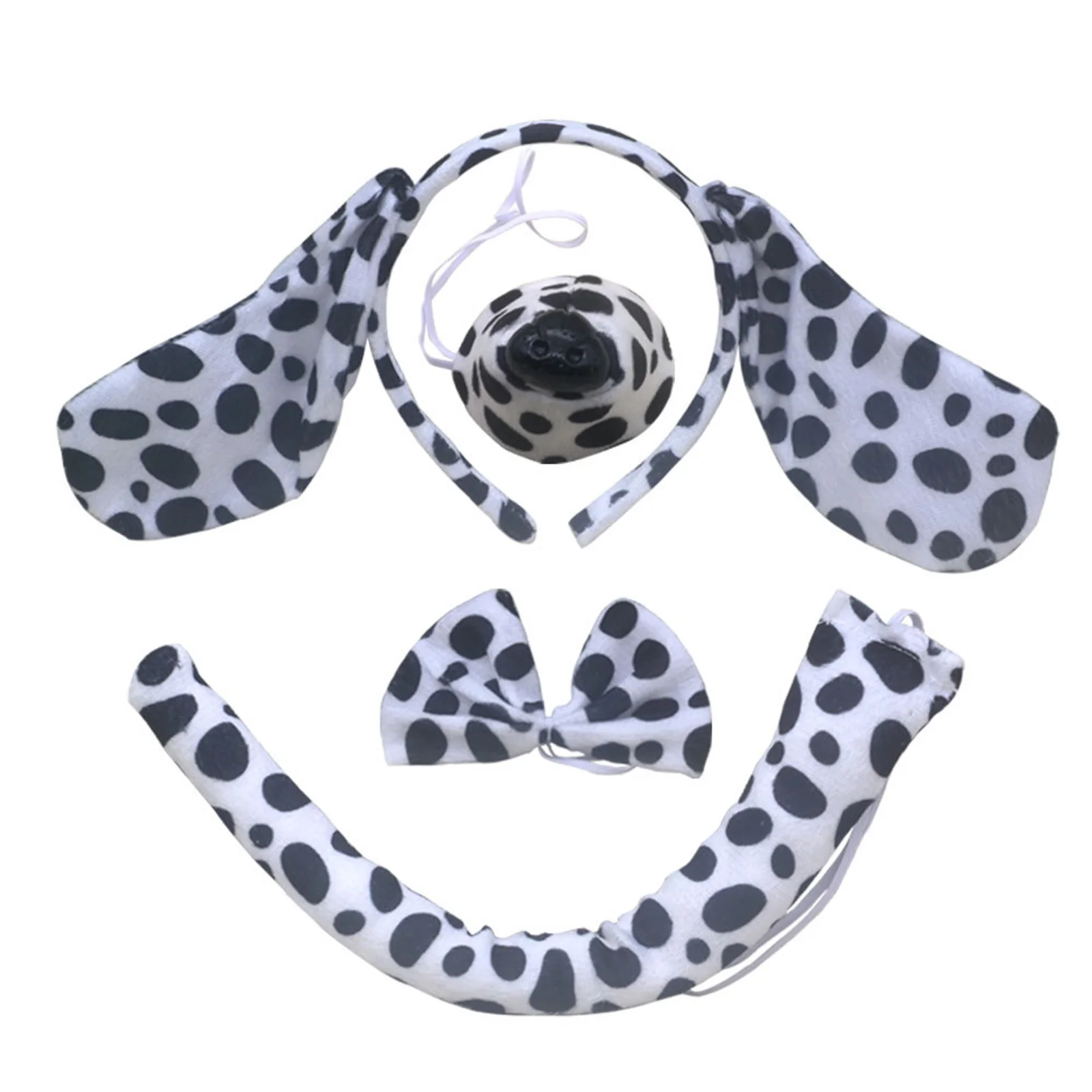 Kid Dog Costume Set Tutu Skirt Ears Headband Bow Tie Tail Props Fancy Dress Party Halloween Christmas Cosplay Accessories 4