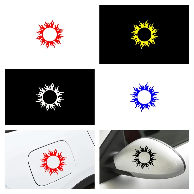 

Car Stickers Hollowed out sun eclipse black sun flame totems notebook stickers luggage stickers Vinyl Decal Car Sticker