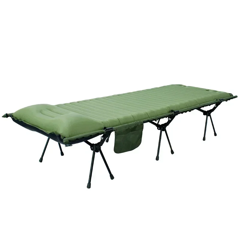 2024 Aluminium Matras Eenvoudig Opblaasbaar Bed Voet Stand Lunch En Slaap Bed Afneembare Opvouwbare Opblaasbare Outdoor Camping