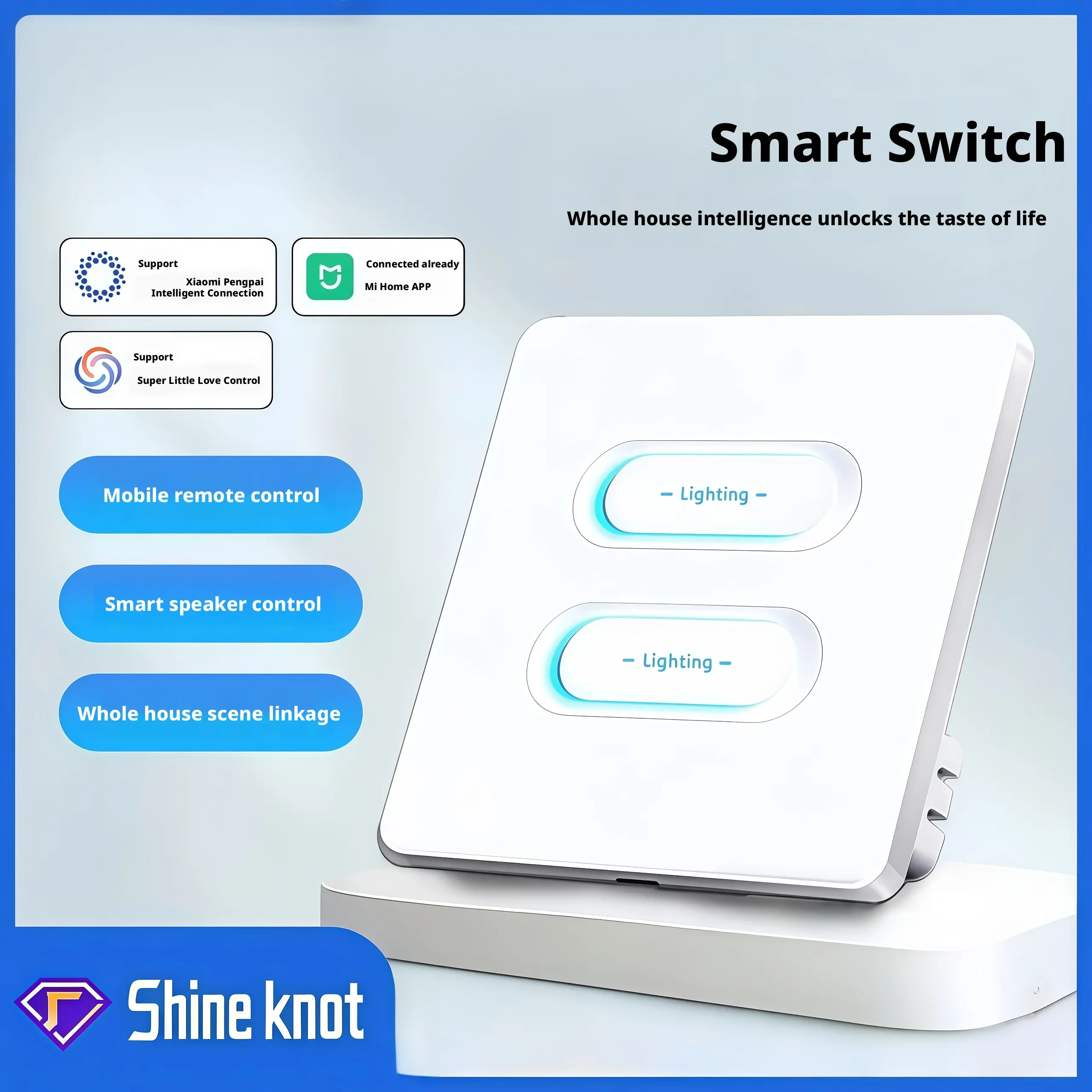 

Приложение Mijia, интеллектуальный переключатель с кнопкой отскока, версия Zero Fire, интеллектуальное приложение для голосового управления, дистанционное управление, интеллектуальные переключатели с таймером