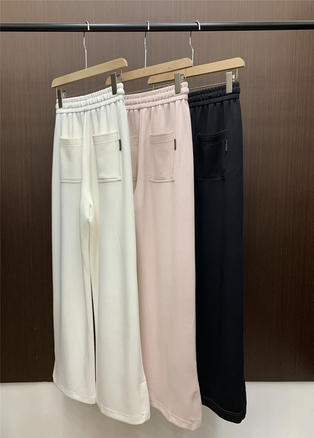 2024 B*C Spring Casual Straight Pants Drawstring Sweatpants Trousers Women Wide Leg Pants