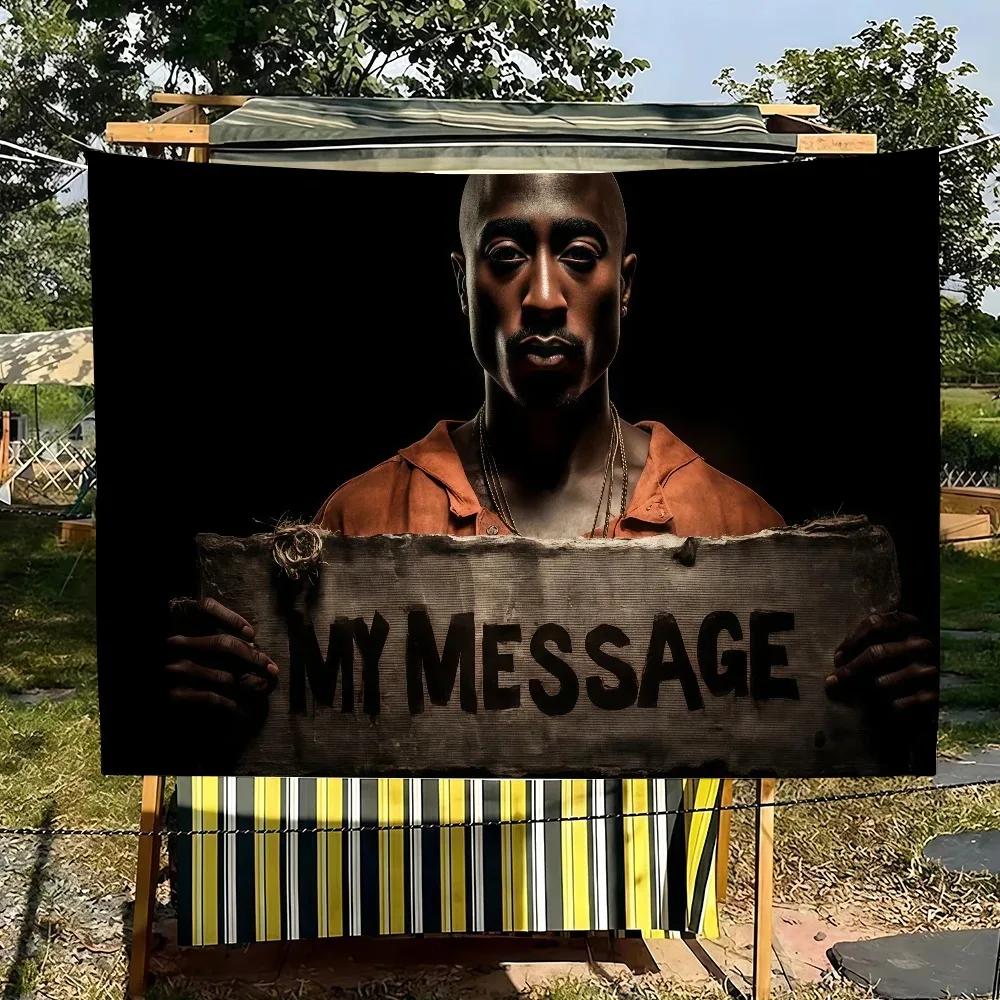 Rapper 2pac Tupac Shakur  flag For Bedroom Living Bar Garden Outdoor Active  Decoration Background And Concert