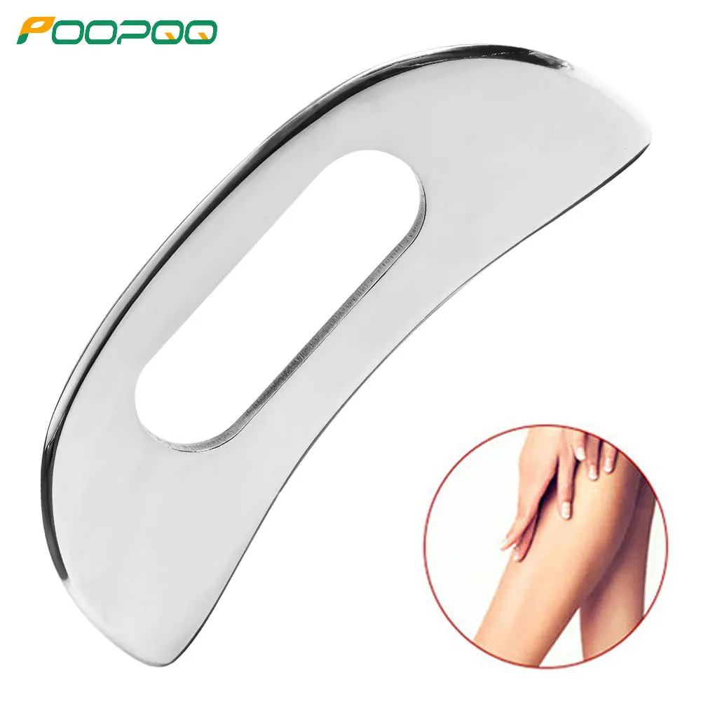 Herramienta de masaje Gua Sha de acero inoxidable de grado para raspado de tejido suave, material de terapia física, utilizado para espalda, pierna, brazo, cuello, hombro