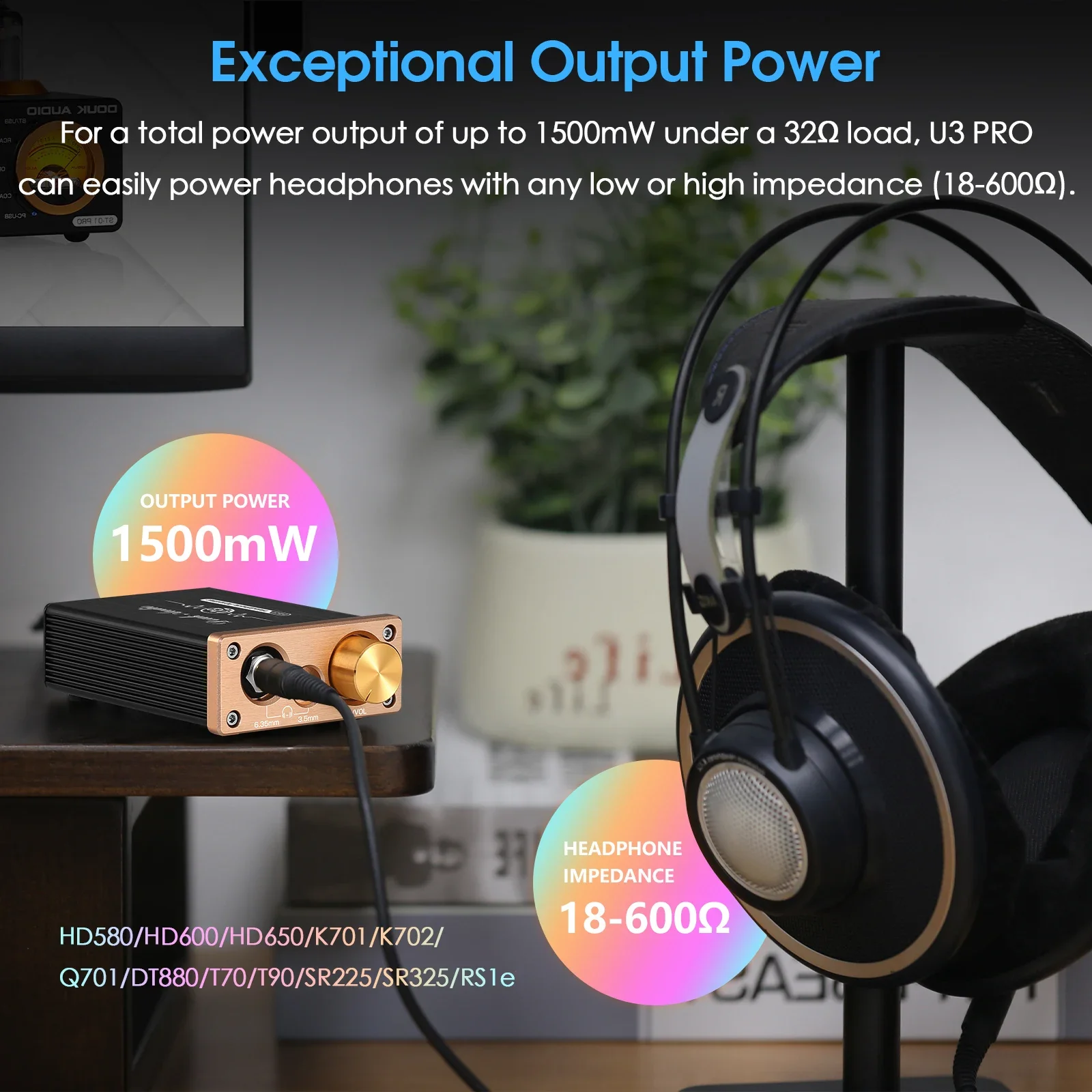 Nobsound U3PRO 하이파이 헤드폰 앰프, 클래스 A 미니 데스크탑 앰프, 헤드셋용 DC5V