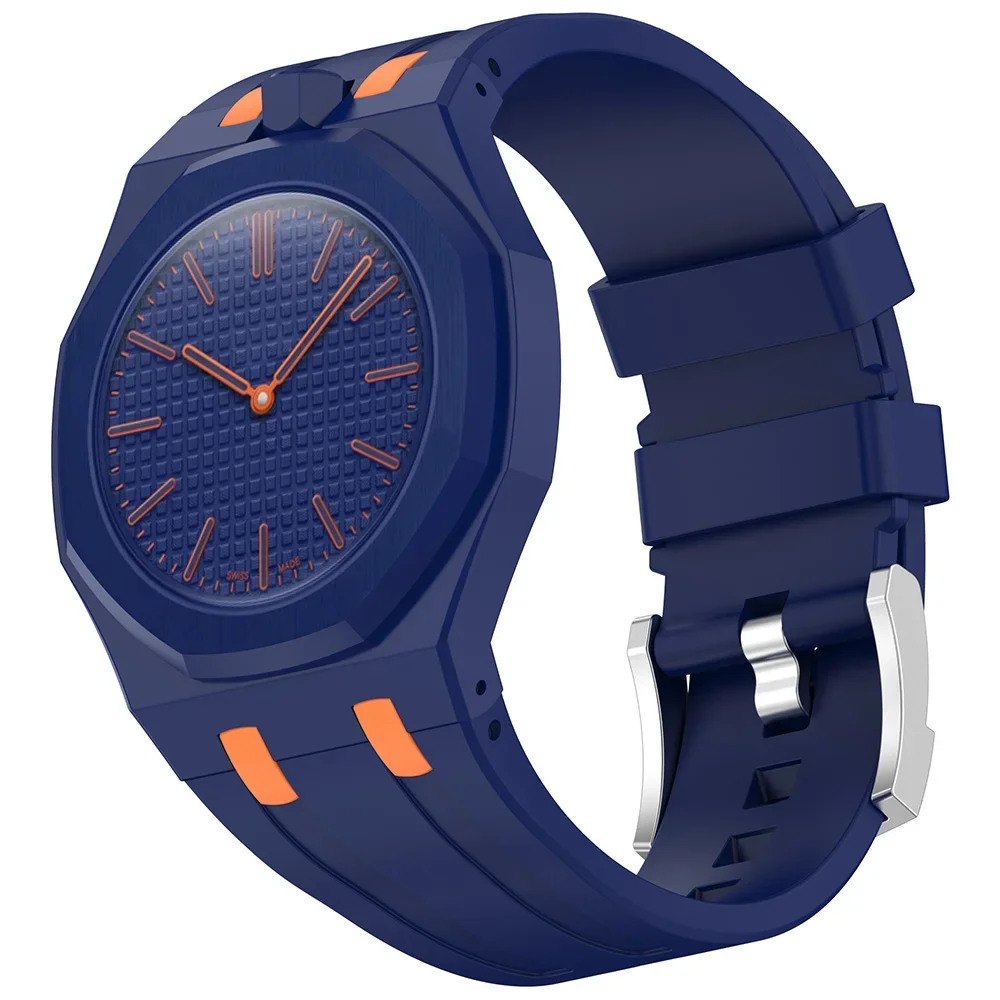 Original weiches Silikonarmband + PC-Gehäuse für Swatch X Ap Royal Pop Swatch Taschenuhr. Trendiges integriertes Armband für Royal Pop Band – Detail 30
