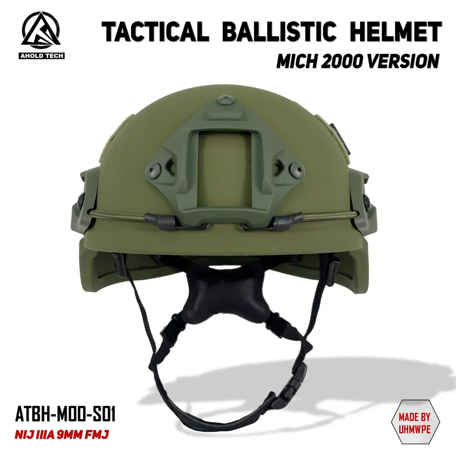 Aholdtech MICH 2000 Version Low Cut Tactical PE ISO NIJ IIIA 3A CAM FIT BOA Dial EPIC Liner Ballistic Bulletproof Helmet