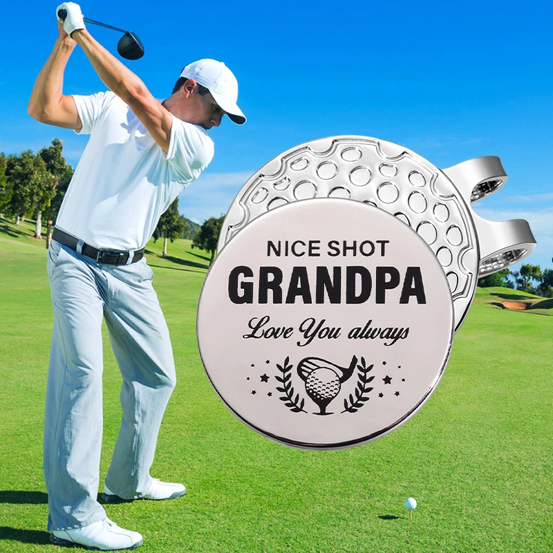 Nice Shot Grandpa Love You Always Magnetic Hat Clip Golf Ball Marker Funny Golf Accessories Baseball Cap Clips Accessories Gift