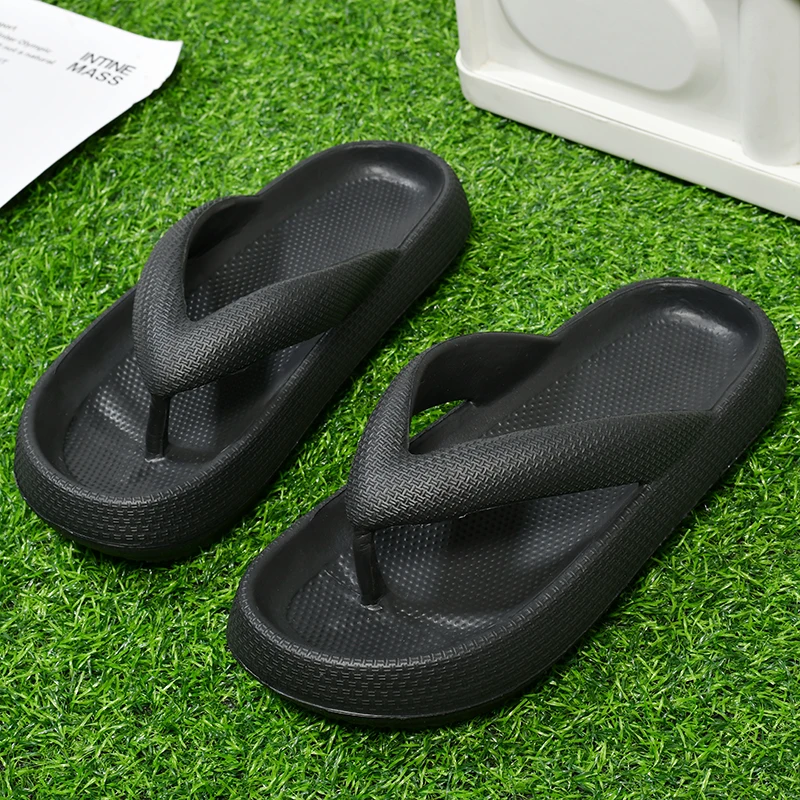 

Summer Men Slippers Flip Flops Men and Women Anti-skid Outdoor Casual Light Beach Sandals Thick Platform House Bathroom Slippers