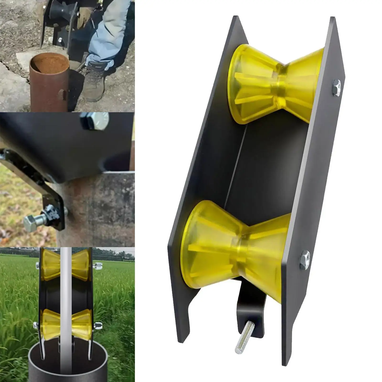 

Well Pump Pulling Installing Assist Tool Sturdy Cable Rollers for Poly Tubes