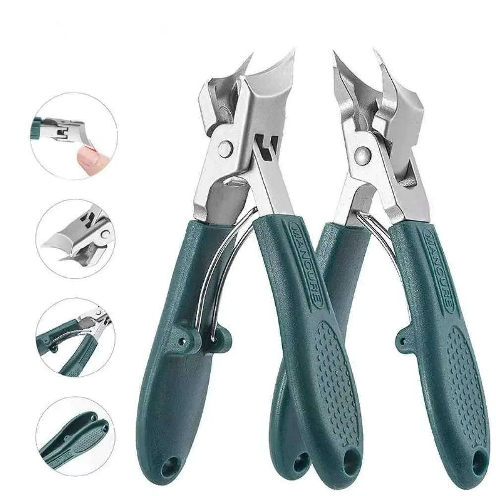 Anti-Splash Slant Edge Nail Clipper Stainless Steel Eagle Beak Oblique Toe Nail Trimmers Trim Nails Manicure Tool