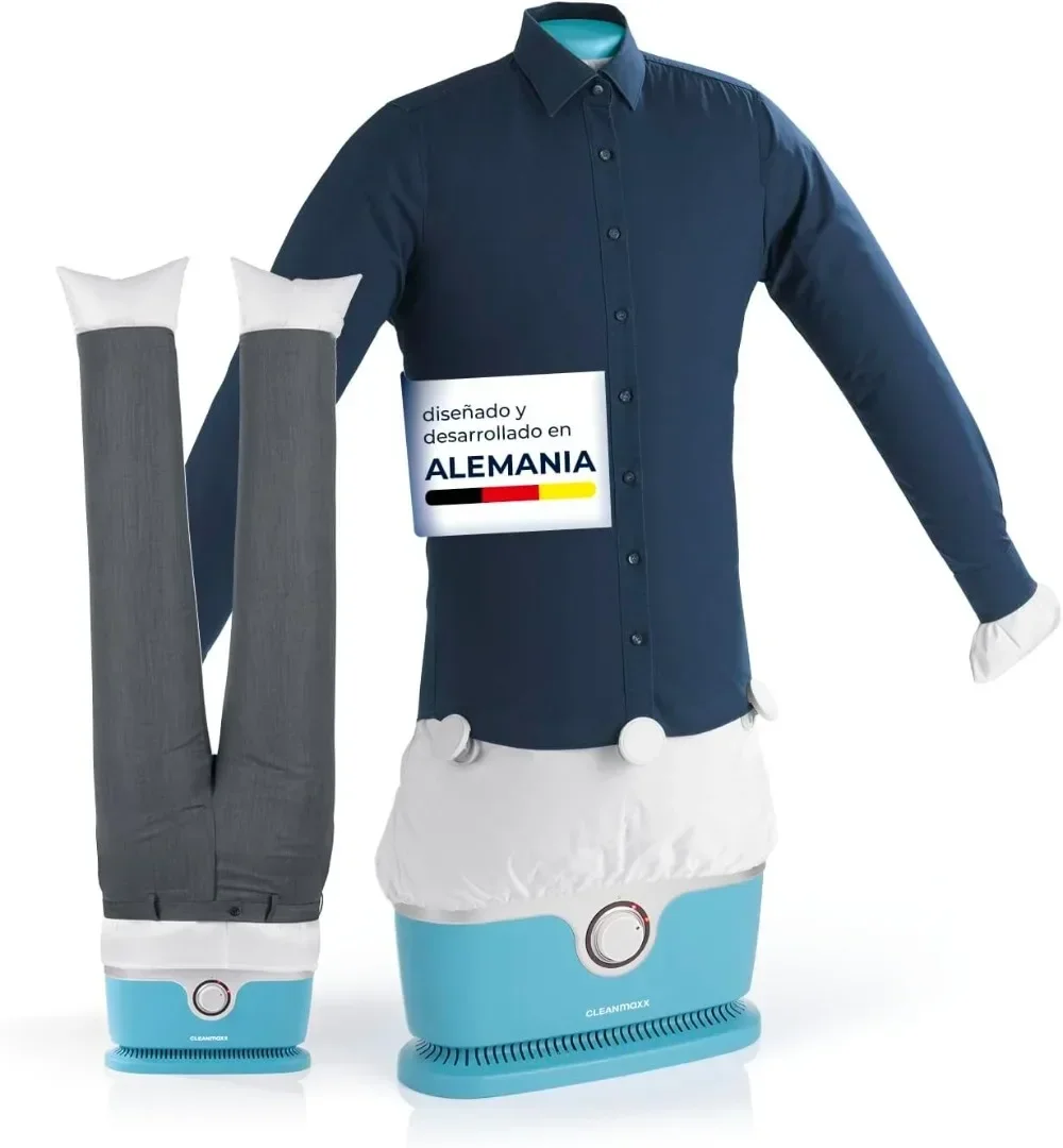 CLEANmaxx Plancha automática de Camisas Pro con Accesorio para Pantalones | Sustituye a la Plancha, vaporizador | Plancha con ma