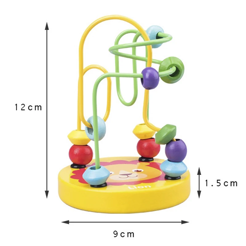 Jouet en Bois Montessori Dos Math pour Bébé, Mini Cowcles, Perle, Fil, Labyrinthe, Montagnes Russes, Boulier, Puzzle Jouets pour Enfants, Garçon, Fille, Cadeau