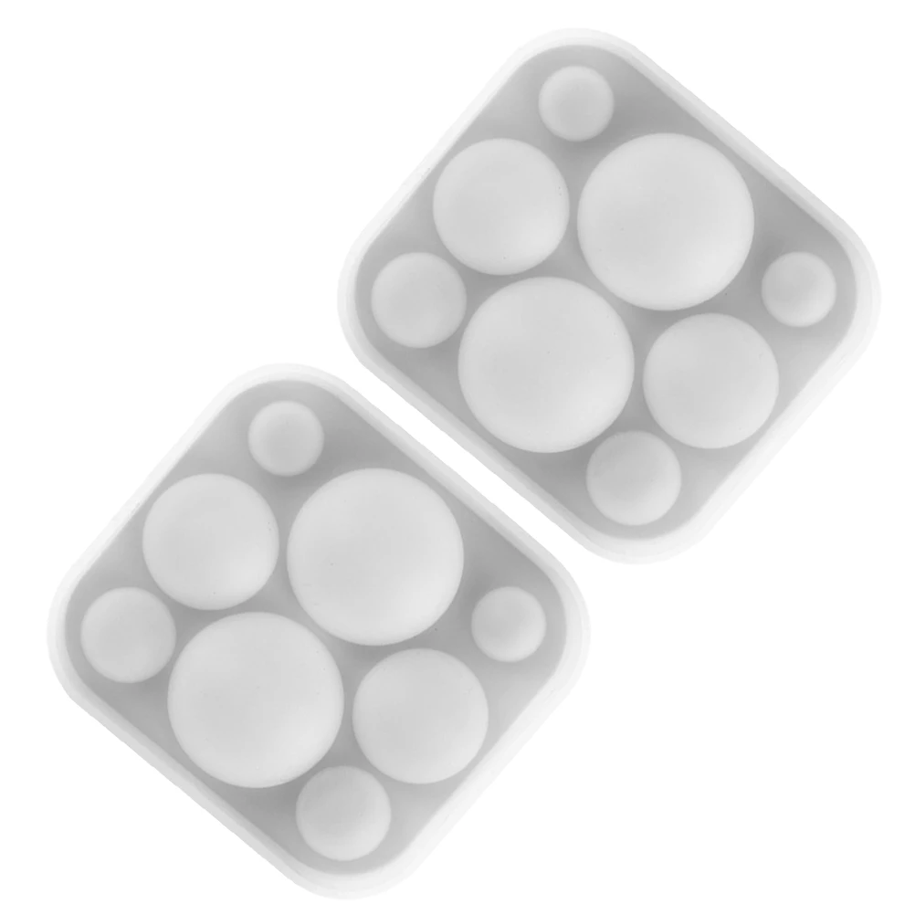 

2pcs Clear Crystal Diamond Silicone Bead Mold Beads Making Mould Epoxy Resin Diy Jewelry Casting Mold Flexible High Transparency