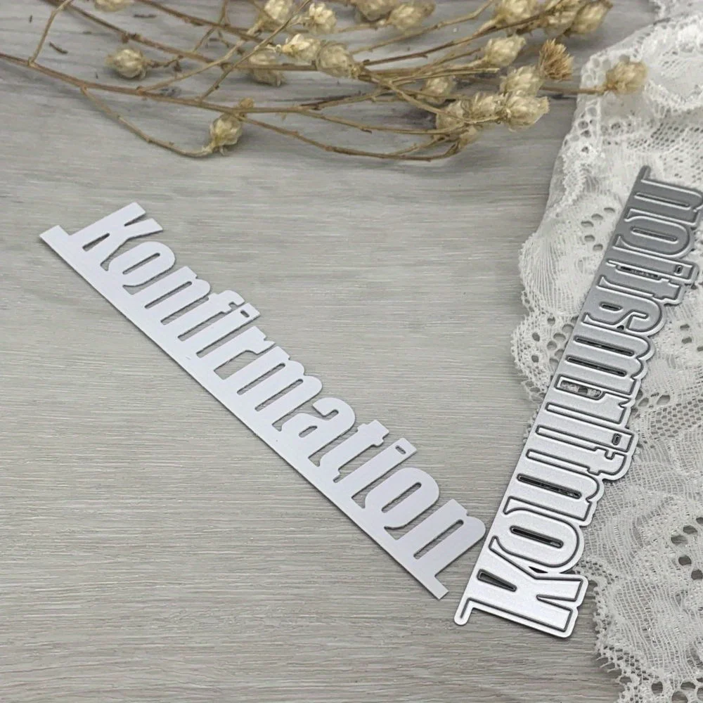 1pcs metal cutting dies cut die mold German words decoration Scrapbook paper craft blade punch stencils dies