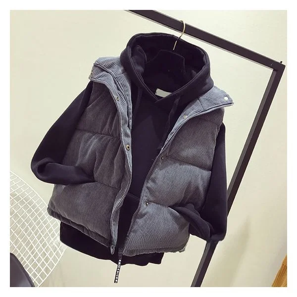 

Faionable Cotton Jaet Vest Women's 2025 New Sle Student Korean Version Large Size oulder Pad Vest Trendy Outerwear