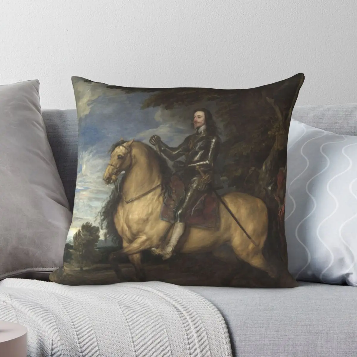 Anthony Van Dyck Pillowcase Polyester Linen Velvet Printed Zip Decor Throw Pillow Case Room Cushion Cover