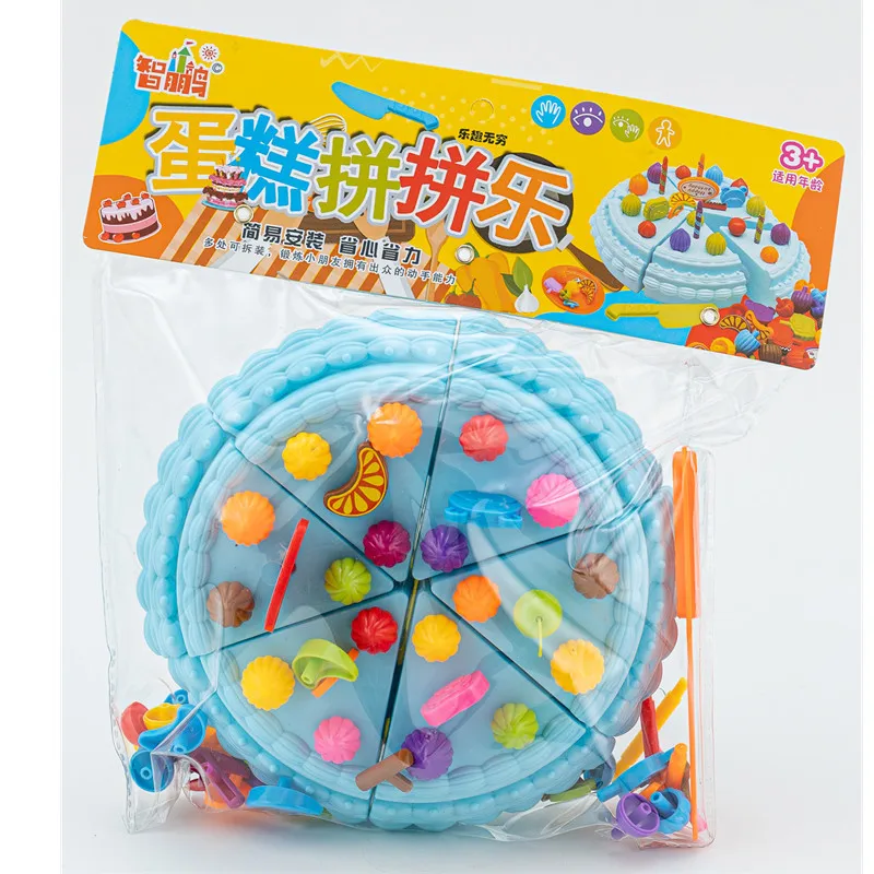 Fête d'anniversaire créative délicieux crème gâteau aux fruits modèle enfants jouer maison jouet amusant gâteau coupe garçon filles jeu interactif jouet