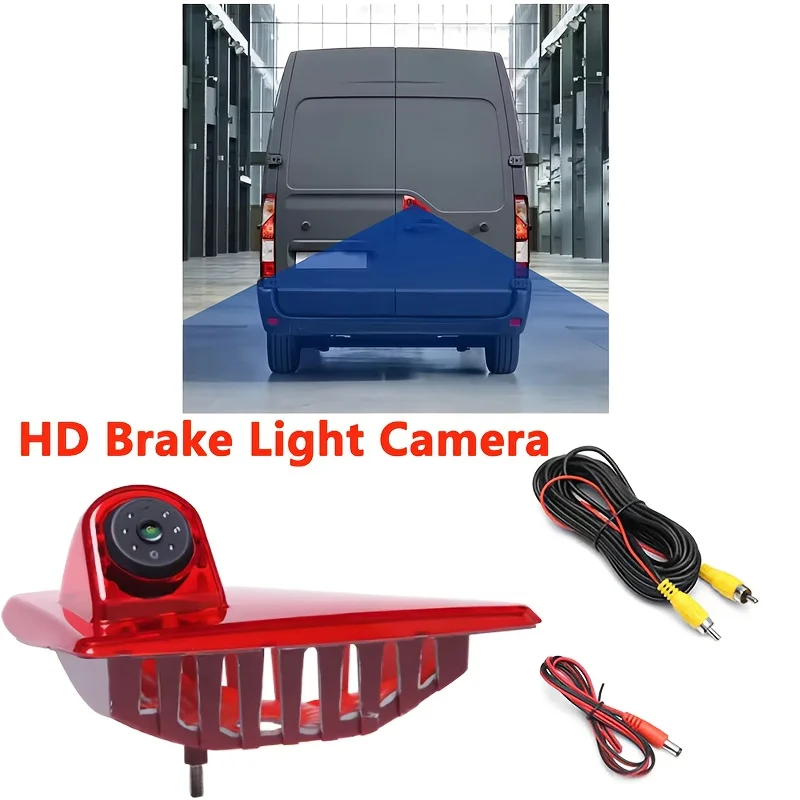 HD Brake Light Camera for Cars - 720P Video Capture, ABS Material, Hardwired Power Mode, ≤36V Operating Voltage