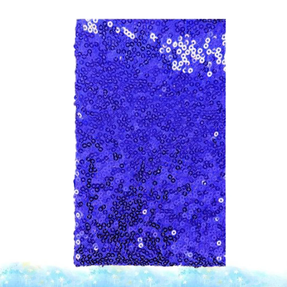 Tessuto con paillettes lucide da 3 mm 135X100 cm Materiale cucito premium per costume Abito Tovaglia Tenda Sfondo Mestiere Zaffiro