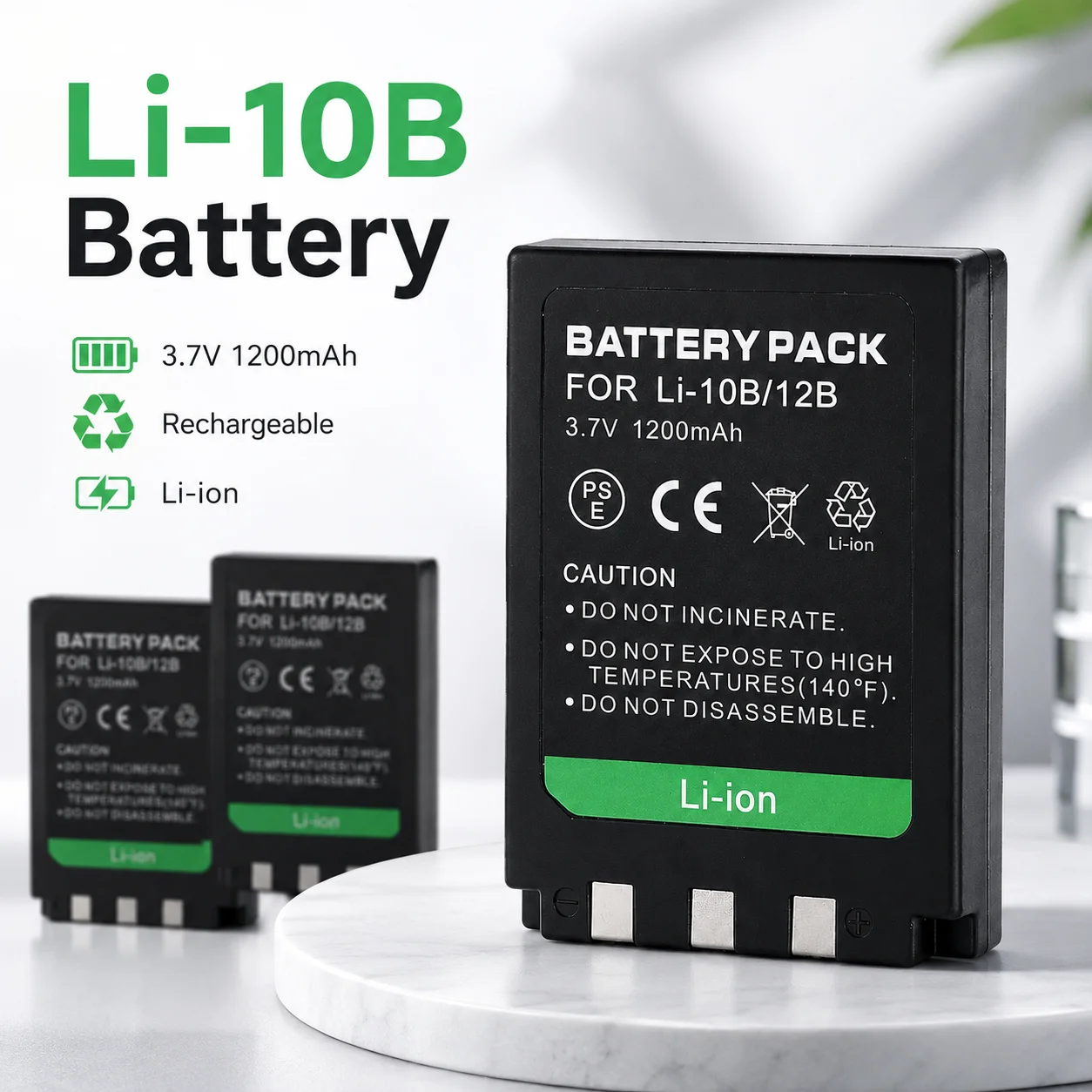 

Replacement 1200mAh Rechargeable Camera Battery Li-10B Li-12B Compatible with Olympus U300 U400 C760 C7000