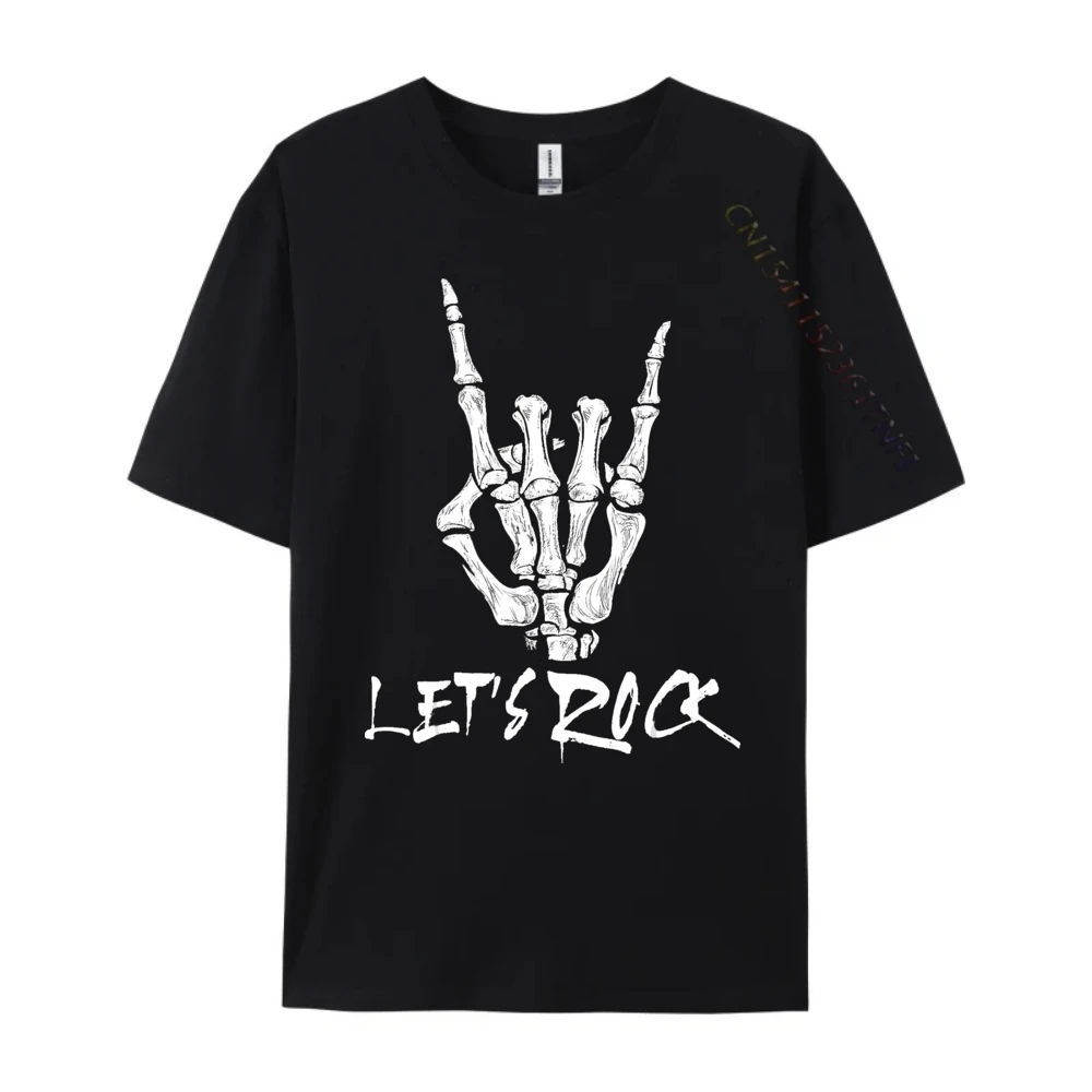 Lets On And Roll Skeleton Hand Graphic T Shirts Men Oversized Men Clothing Graphic T Shirts Men Cotton Mens T Shirt Luxury