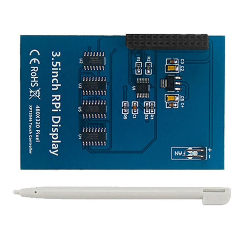 3.5 인치 RPI 디스플레이 터치 스크린, 라즈베리 파이 5 5B 20 프레임 TFT LCD 모듈 화면 디스플레이, 터치펜 포함, 480x320