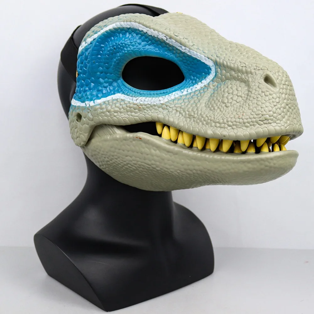 Lifelike Dinosaur Mask Halloween Party Masquerade Cosplay Open-Mouth Latex Scared Horror Dinosaur Headgear for Adults And Kids