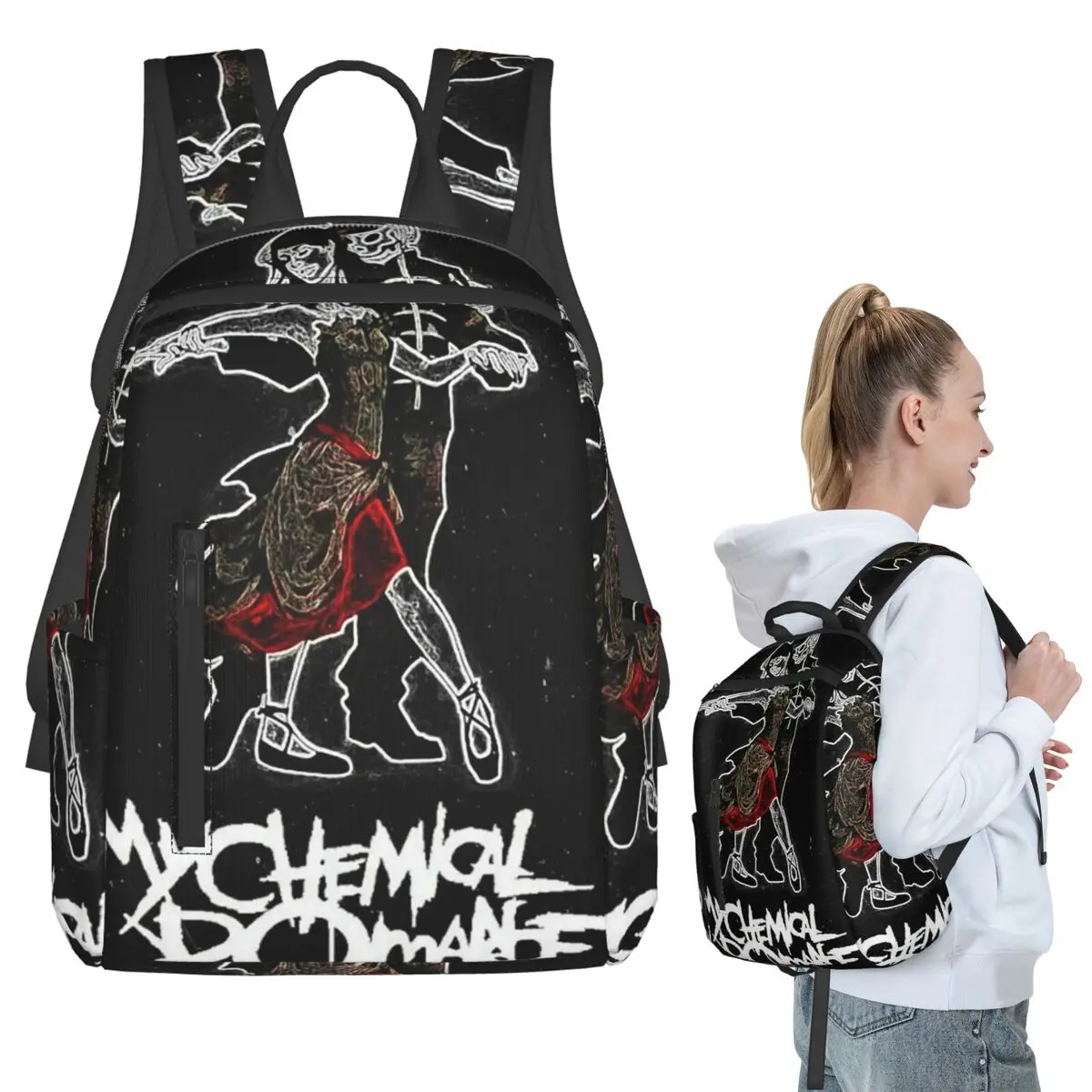My Chemical Romance (7) Backpack Student BookBag Boys Girls School Bag Laptop Shoulder Bags Men Women