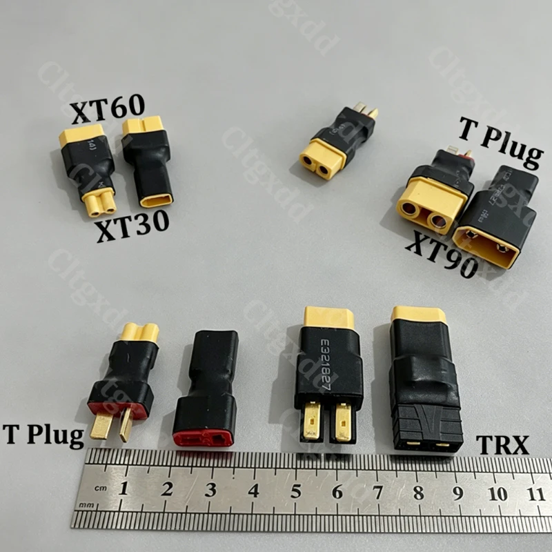 Cltgxdd XT30 XT60 XT90 T-Stecker TRX Lipo-Akku-Konvertierungsadapter Stecker-Buchse-Verbinder für RC-Auto, Flugzeug, FPV-Drohnenmodell – Detail 4