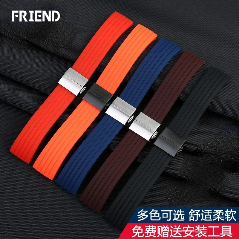 Outdoor Sports Silicone Watch Strap Substitute Seiko Tianmeishi Mido Tissot Waterproof Strap Wrist Strap Men 20 22M