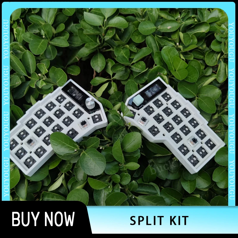 

Corne Split Keyboard Kit With Knob Rgb Hot Swap Pcb Screen Customized Wireless Mechanical Keyboard Kits For Zmk No Switch Keycap